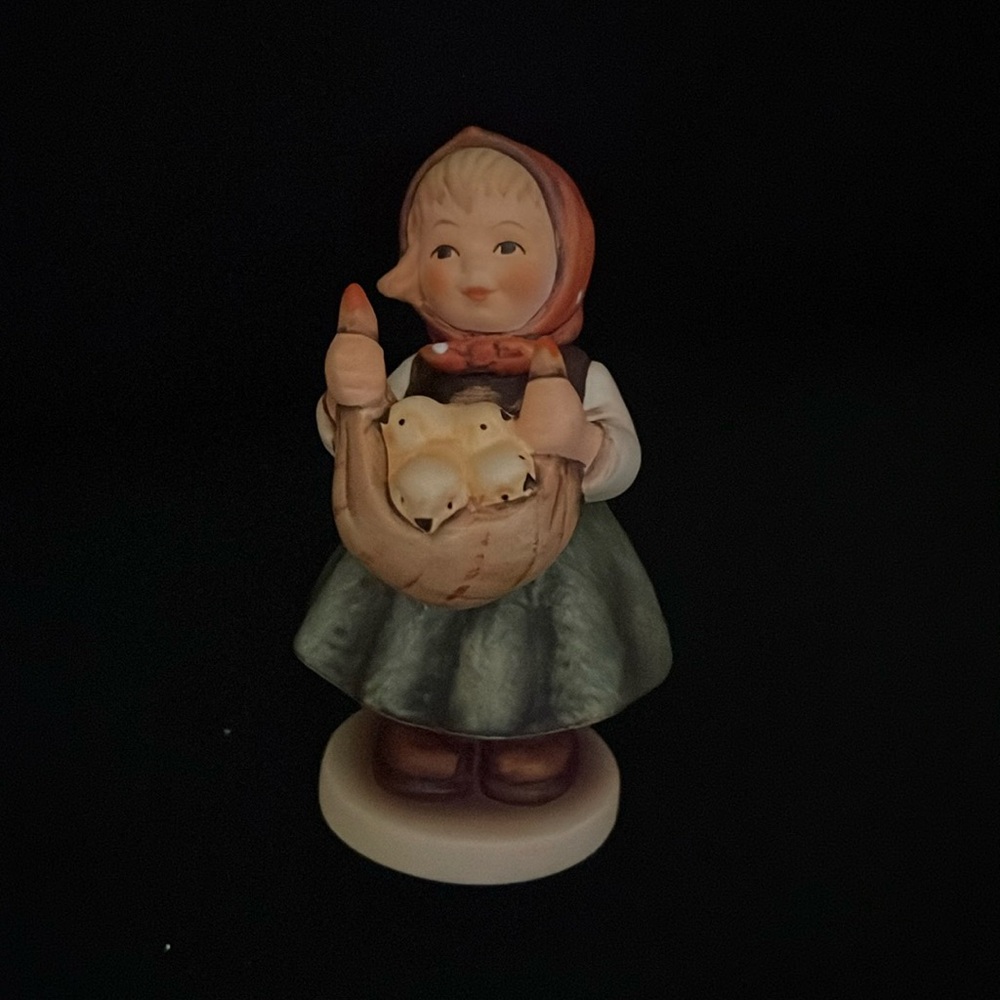 Goebel Hummel Little Girl with Basket of Chicks